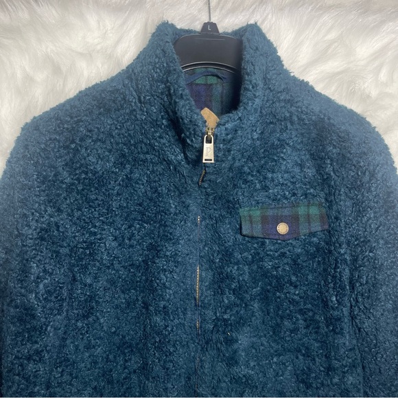 Pendleton Women Fuzzy Full Zip Sherpa Coat Jacket Sz Large - Picture 3 of 12